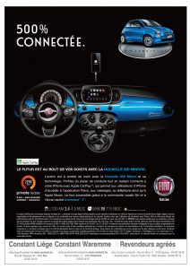 Nouvelle Fiat 500 Mirror : 500 % connectée